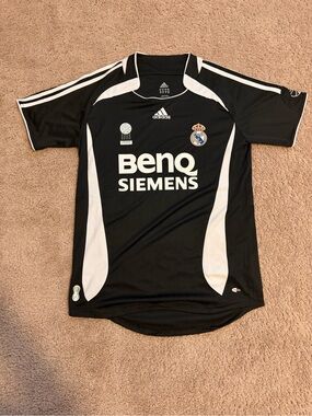 adidas Black and White Soccer Jersey with White Accents